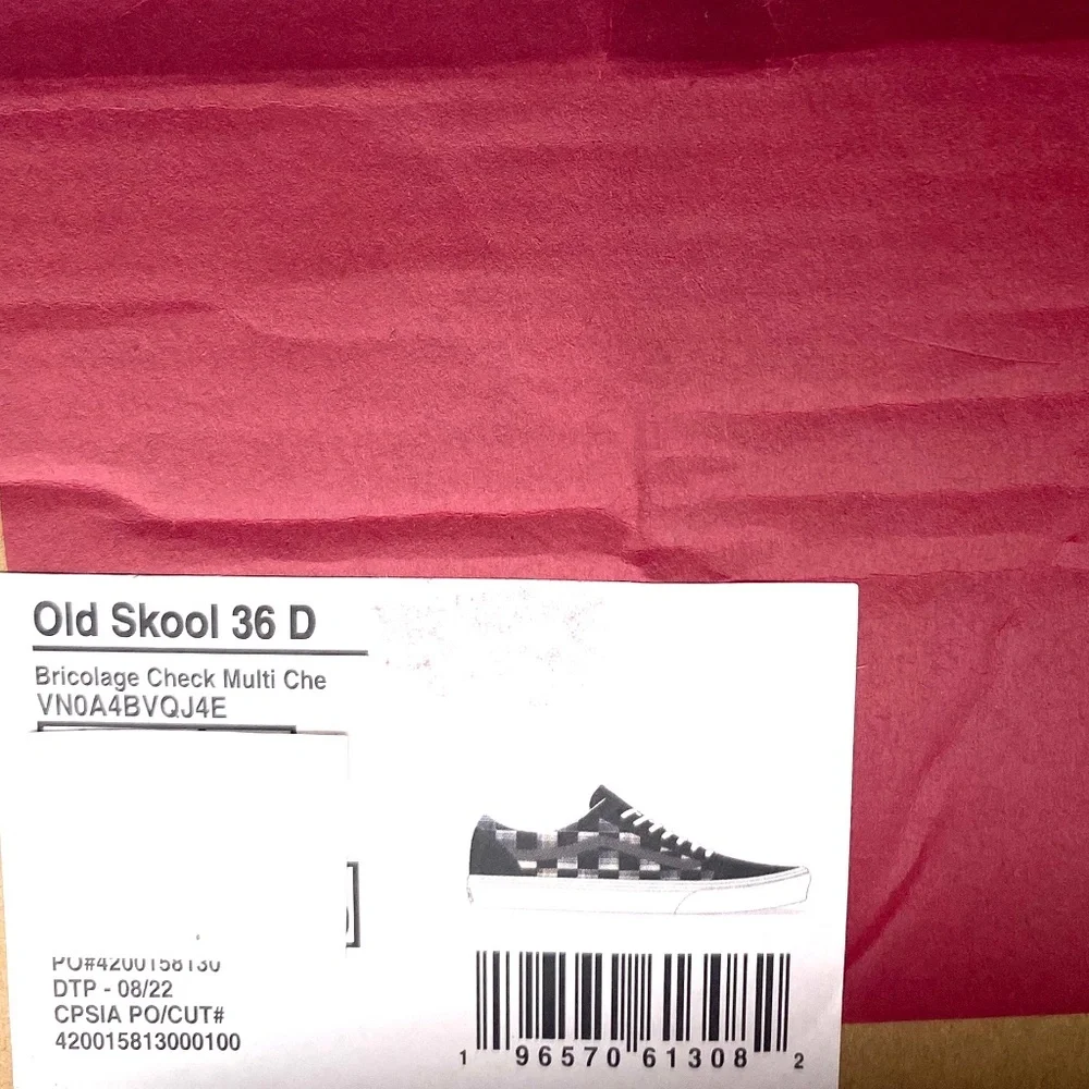 VANS Old Skool 36 DX Shoes Low Check Multi Men's Casual Suede Canvas VN0A4BVQJ4E - Picture 7 of 8